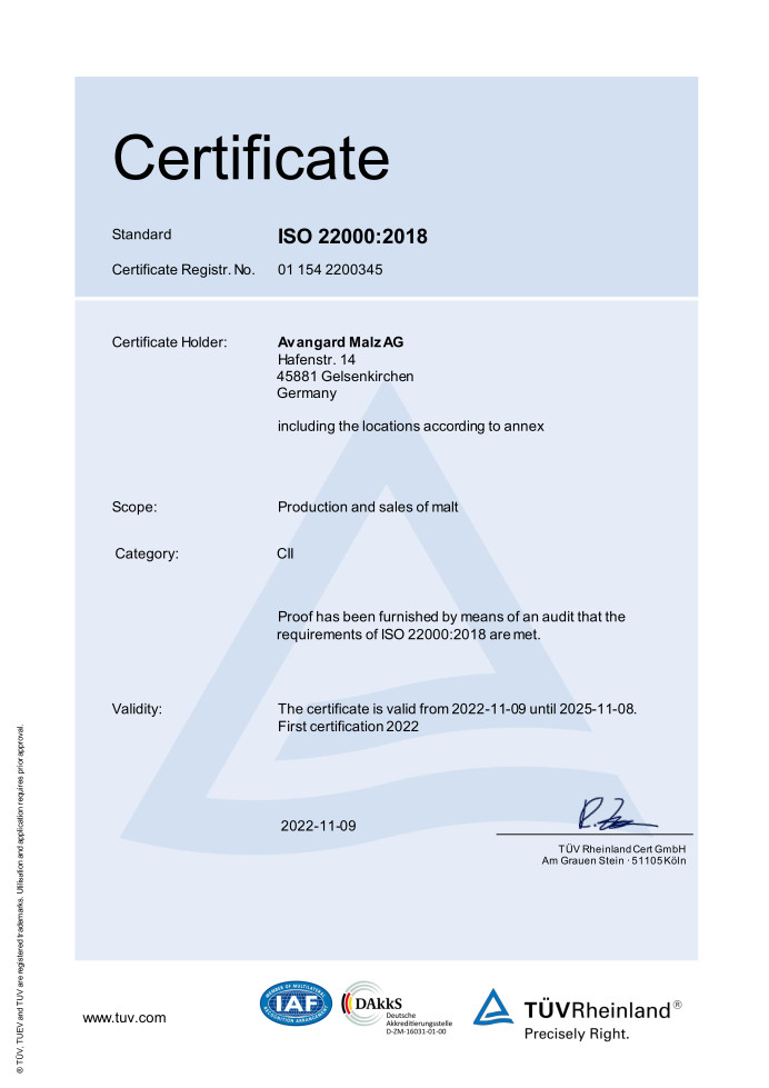 Certificate 22000