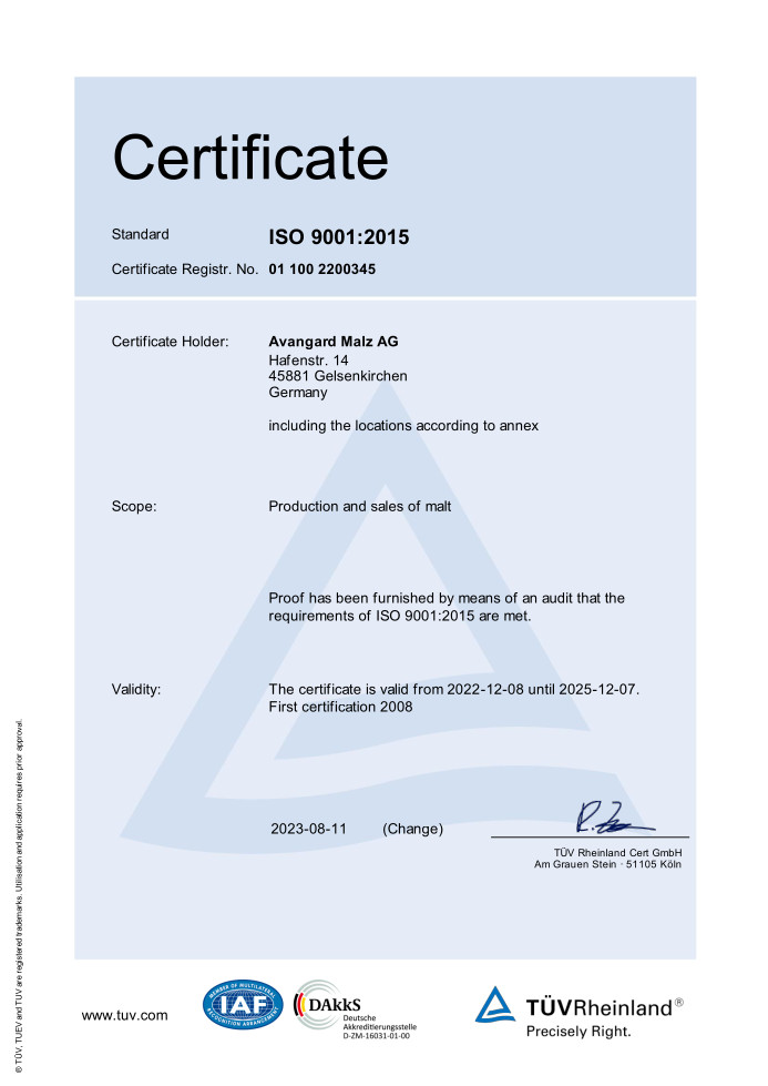 Certificate 9001